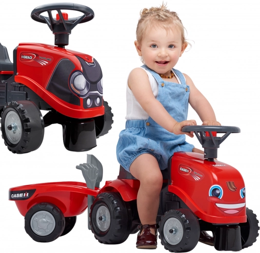 Guralica traktor BABY CASE IH s prikolicom i dodacima