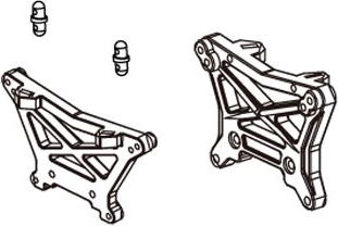 Dakar Shock Absorber Mount, Front and Rear - 1 Piece
