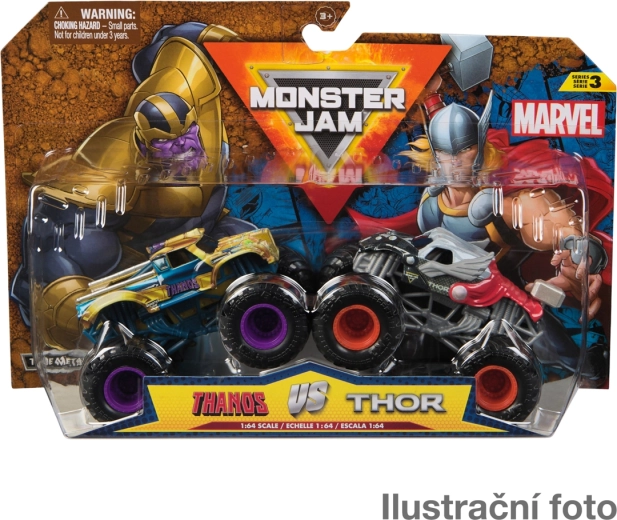 Monster Jam Marvel 1:64 – set od 2 metalna monster trucka
