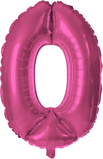 Foli balon na napuhavanje broj 0 30 cm ružičasti TORO
