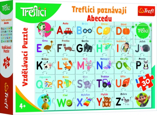 Puzzle Treflíci uče abecedu 30 komada