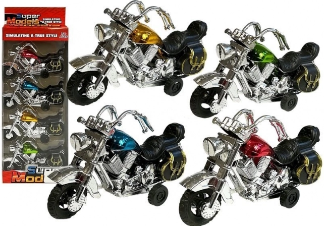 Set motocikala s mehanizmom na navijanje, 4 komada