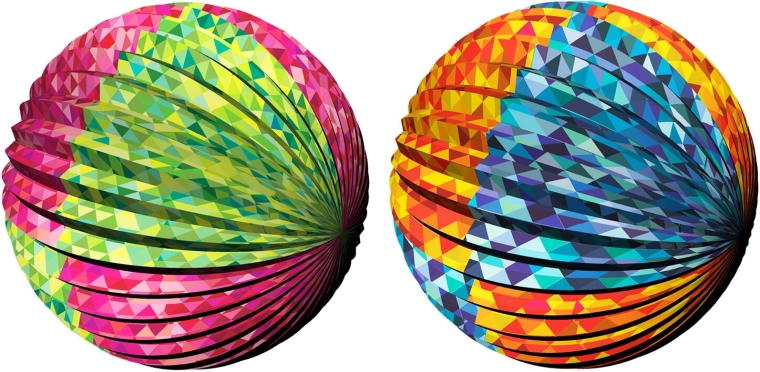 Papirnati lampion MY PARTY 25 cm – šareni sklopivi dekor