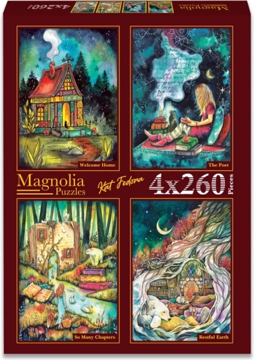 Magnolia puzzle Povratak kući, Duša pjesnika, Priča puna poglavlja i Mirna zemlja (4×260 dijelova)