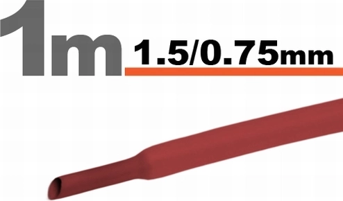 Red heat-shrink tubing 1.5/0.75 mm