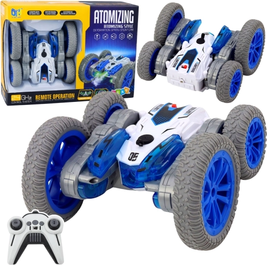 kaskaderski RC auto s efektom magle, LED svjetlima i driftom 360°, plavi