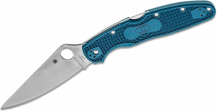 Spyderco Police 4 Lightweight pocket knife K390, blue FRN handle
