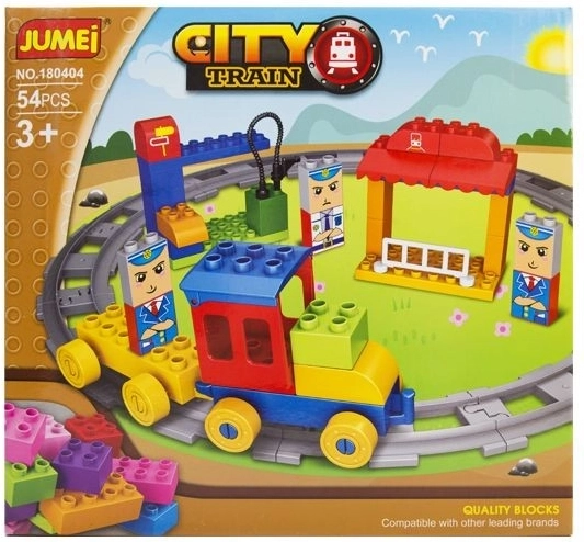 Jumei City construction set train 54 pieces 28 × 26 cm - 1 piece