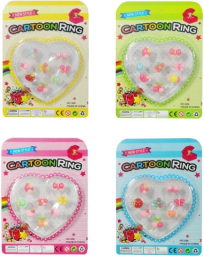 Set of Colorful Adjustable Rings for Girls – 8 pcs