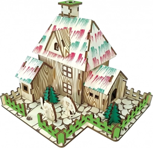Drvene 3D puzzle vještičja koliba WOODCRAFT
