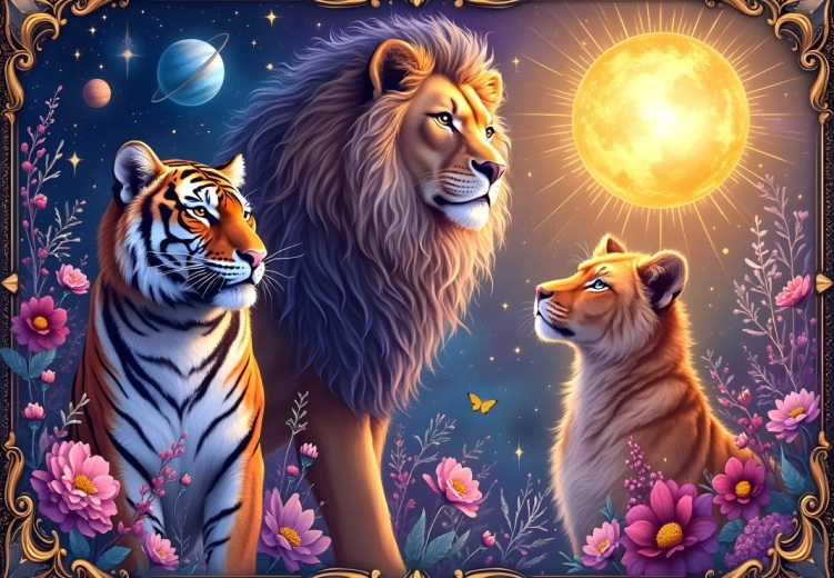 Puzzle Zvjezdani svijet zvijeri 1000 dijelova