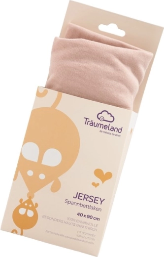 Träumeland jersey navlaka za madrac s gumicom 40 × 90 cm rose smoke