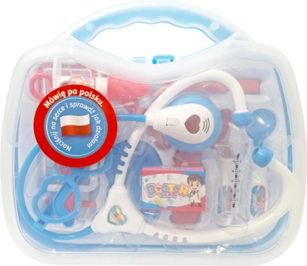 Liječnički set s poljskim glasovnim modulom i svjetlećim stetoskopom