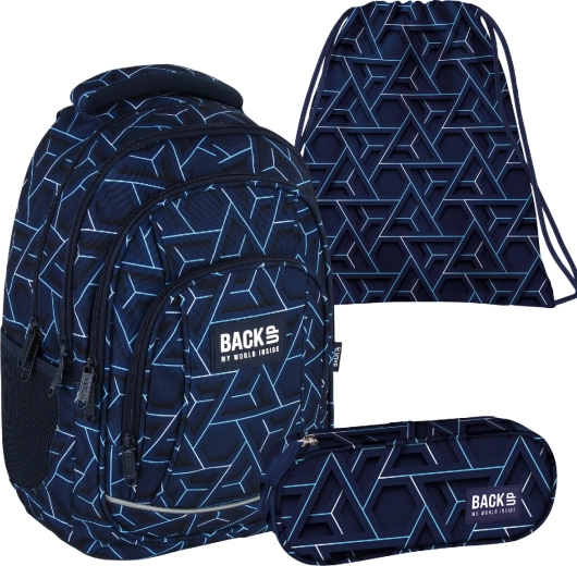 BackUP Ion school set 3-in-1 (backpack, pencil case pouch and drawstring bag)