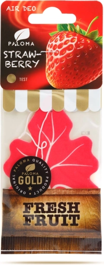 Paloma Gold Fresh Fruit Strawberry hanging air freshener for cars