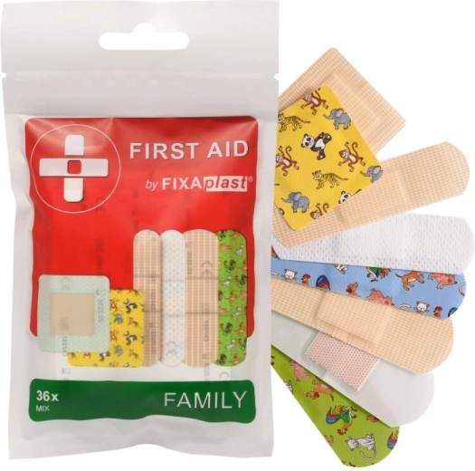 Fixaplast First Aid Family Mix flasteri (36 kom)