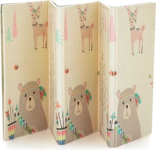 Sklopiva pjenasta podloga za igru PETITE&MARS Campy Elephant & Fox