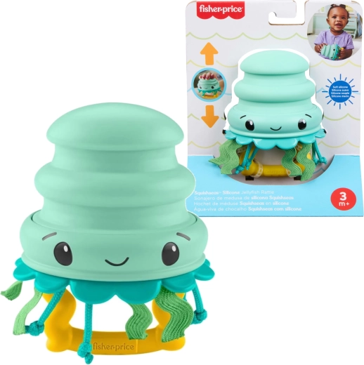 Senzorička zvečka meduza sa silikonskom oprugom FISHER-PRICE