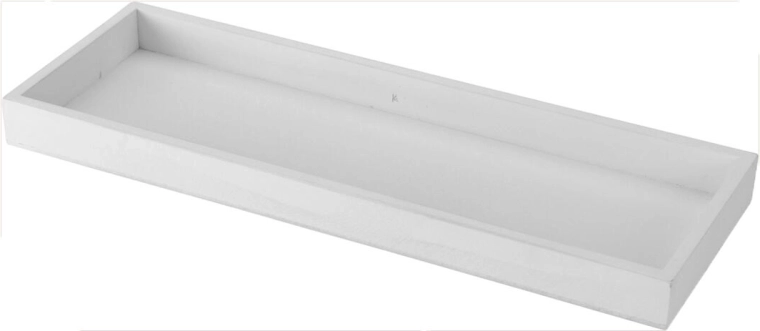 Dekorativni drveni pladanj, bijeli, 40 × 14 × 3 cm