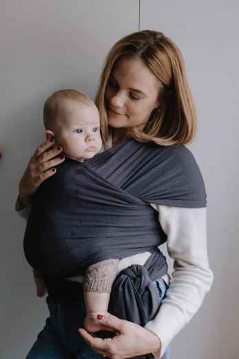 Boba marama za nošenje djece Serenity Wrap charcoal