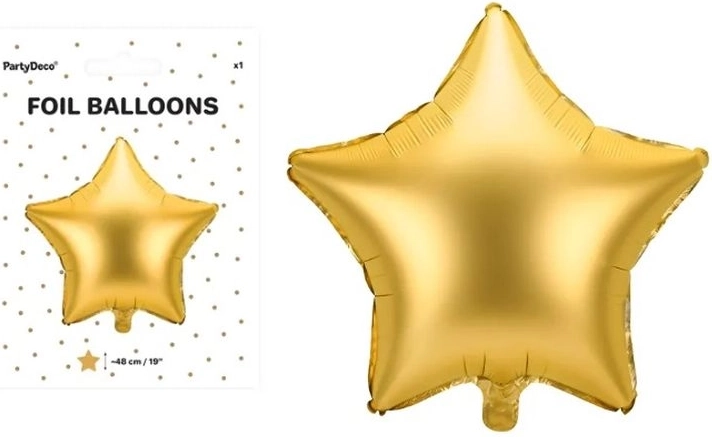 Folijski balon zvijezda zlatni 48 cm