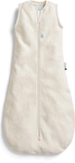 ErgoPouch organic cotton jersey sleeping bag oatmeal marle 0.2 tog (3–12 months)