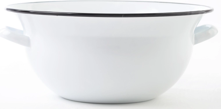 Emajlirani lavor s ručkama 32 cm, 6 l – bijeli BERYL