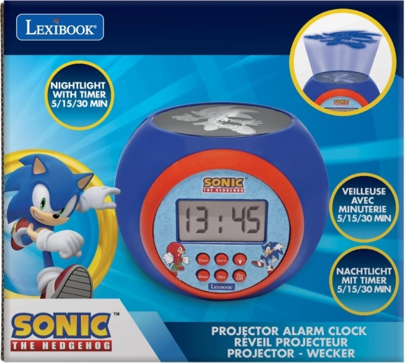 Lexibook dječja budilica Sonic sa stropnim projektorom