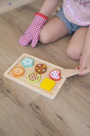 Drveni set keksa i cookiesa za dječju kuhinju