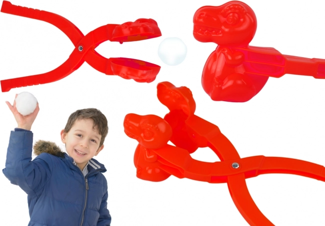 Izrađivač snježnih kugli dinosaur crveni