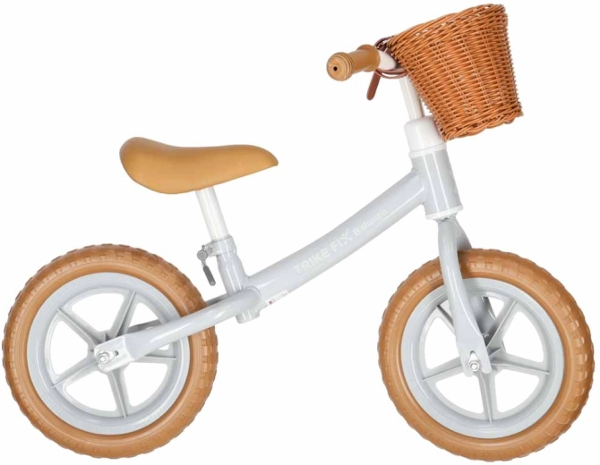 Trike Fix Balance kids’ balance bike with basket, brown