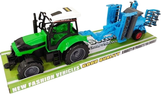 Dječji traktor s priključnim poljoprivrednim strojem