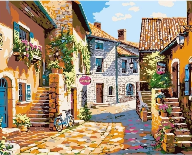 Norimpex dijamantno slikanje – Kamena uličica u Italiji 30 × 40 cm