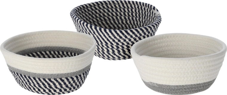 Okrugla konična pamučna košarica 18 cm – miks boja i uzoraka