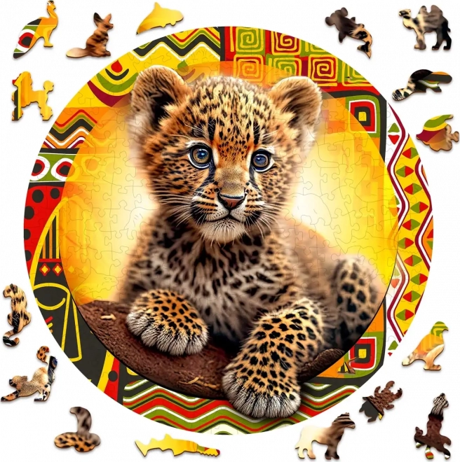 Drvene puzzle mali slatki leopard 250 dijelova