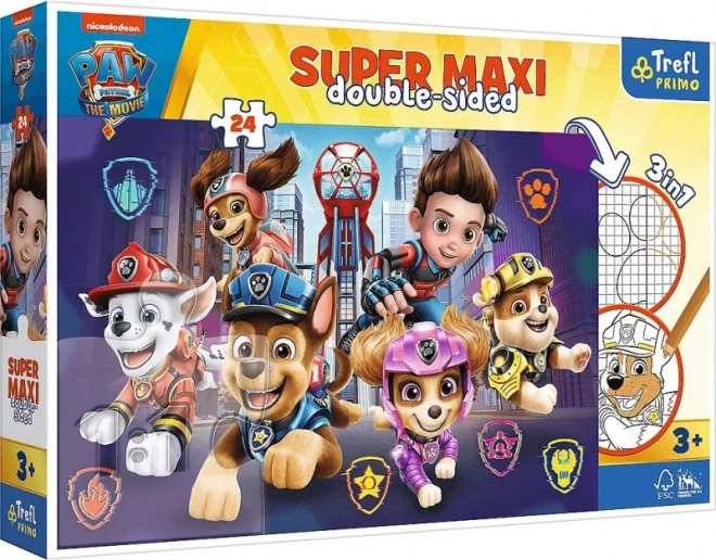 Puzzle Super Maxi 24 – PAW PATROL: THE MOVIE, dvostrano bojanje