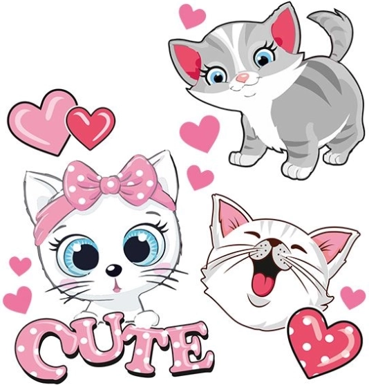 Naljepnice Slatke Mačke prijenosni list