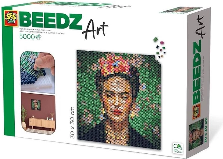 SES BEEDZ Art glačane perlice Frida Kahlo (30 × 30 cm)