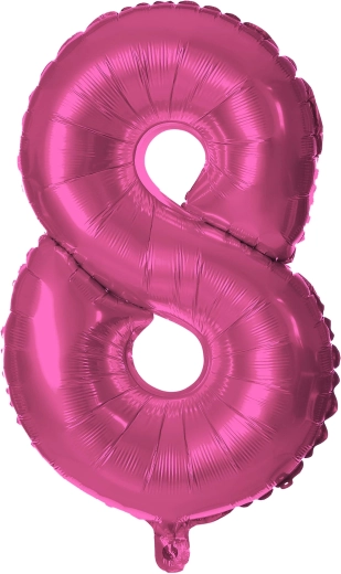 Folijski balon brojka 8 30 cm ružičasti TORO
