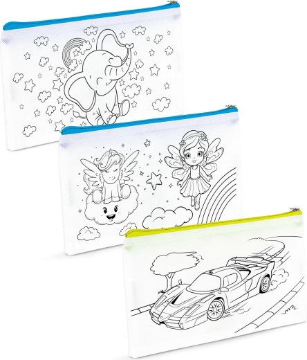 Coloring pencil case with 4 markers 21 × 12 cm - 1 piece