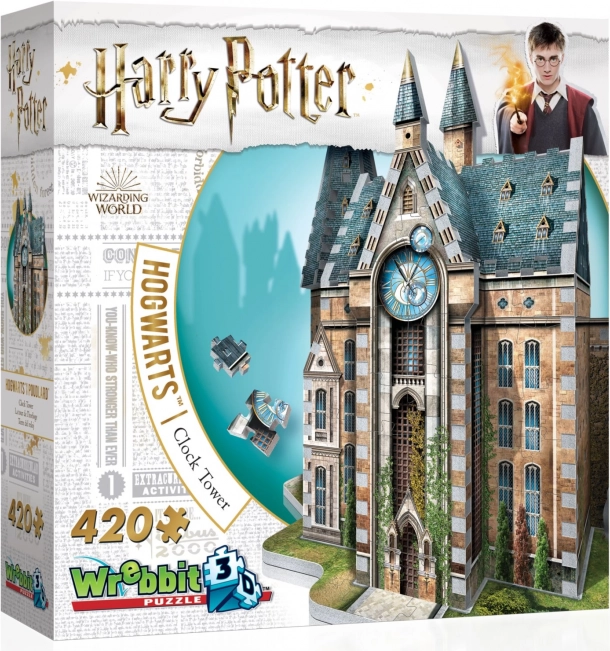Wrebbit 3D puzzle Harry Potter Hogwarts – Satni toranj, 420 dijelova