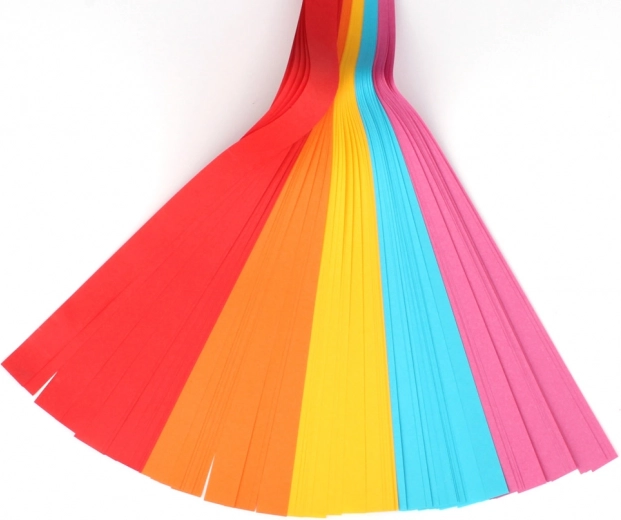 Set šarenih papirnatih trakova za pletenje i kreativno stvaranje 250 kom