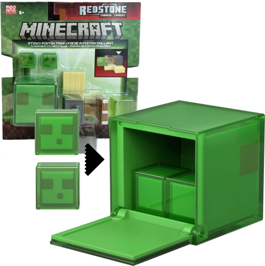 Mattel Minecraft set figurica redstone nabijena zamka s ljepljivim klipom