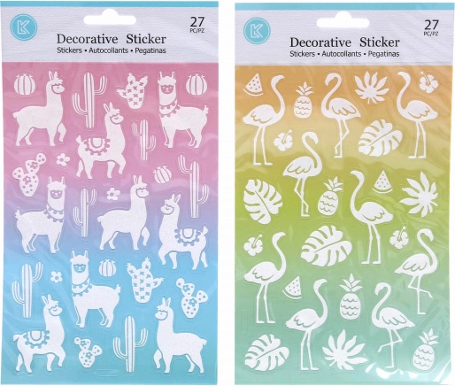 Sjajne naljepnice 14,6 × 25,5 cm – lama ili plamenjak