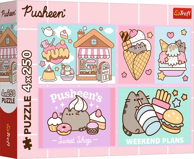 Puzzle Pusheen – upoznajte PUSHEEN 4×250 dijelova