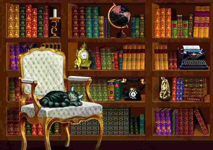 Puzzle Vintage knjižnica 1000 dijelova