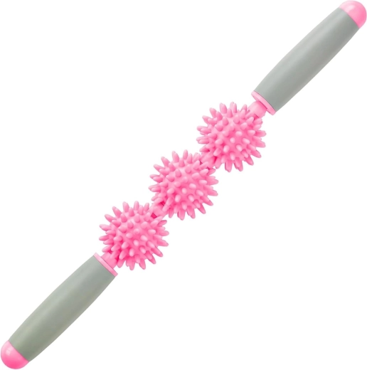 Merco masažna rehabilitacijska šipka roller stick triple 40 cm ružičasta - 1 komad