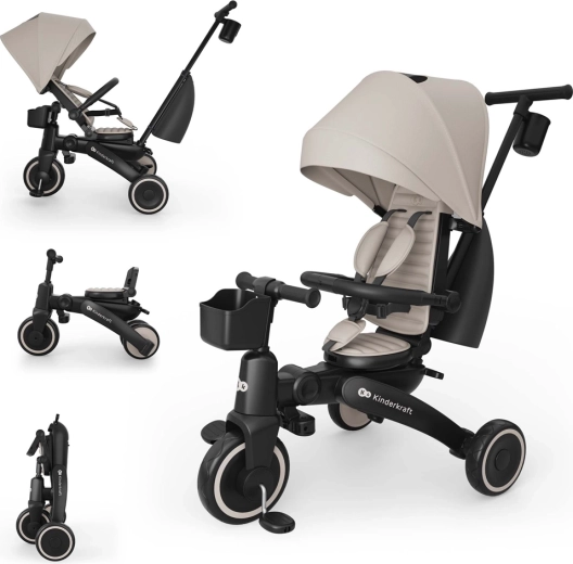 Kinderkraft JAZZ 3 sklopivi tricikl beige
