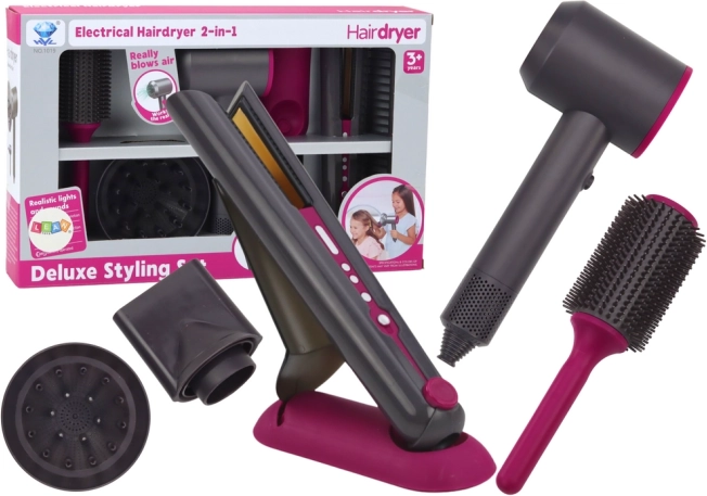 Dječji frizerski set sa sušilom i peglom za kosu