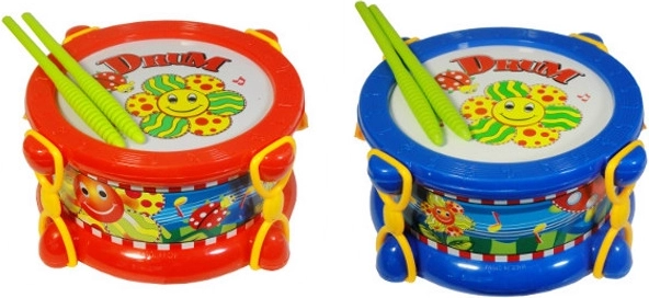 Children's musical drum with drumsticks